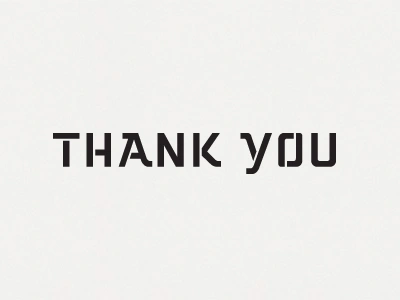 thank you identity lettering logo type