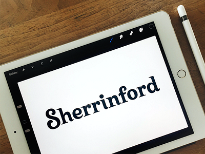 Sherrinford apple pencil ipad lettering procreate serif sherlock type