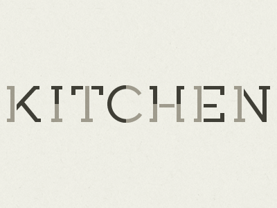 kitchen identity lettering logo slab serif type