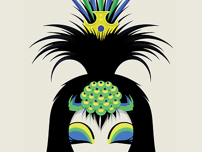 Priscilla / Bernadette costume drag queens faces feathers illustration makeup peacock