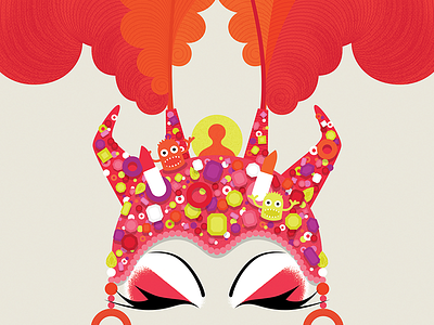 Priscilla / Mitzi drag queens faces feathers finger puppets illustration jewels lipstick makeup ostrich sequins