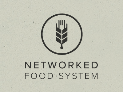 networked food system food illustration logo network technology