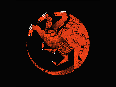 Fire and Blood daenerys dragon game of thrones geometric hbo illustration targaryen texture vector