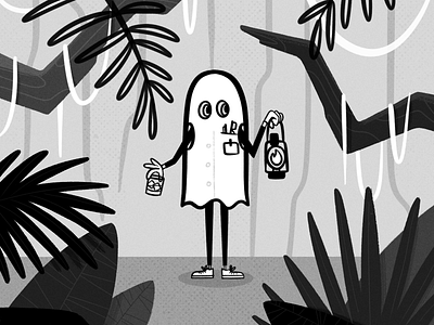 Ghost Dad ghost illustration jungle lantern lost