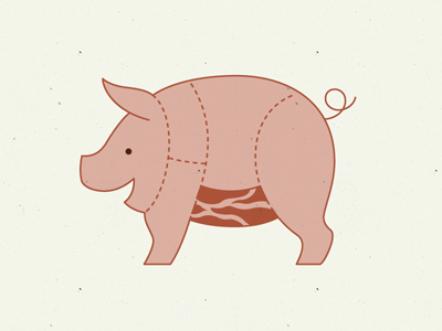 bacon bacon illustration pork pork belly pig