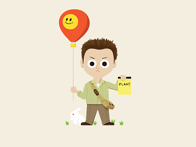 Ben Linus ben linus bunny character character design hot air balloon illustration lost