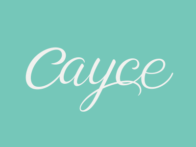 cayce lettering script swash wedding