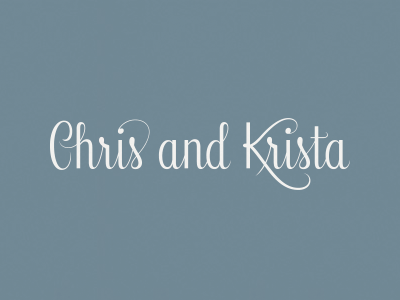 chris and krista lettering save the date script swash wedding