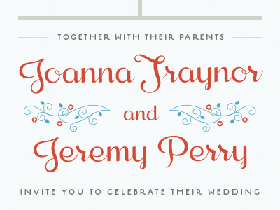 joanna and jeremy | invitation flourish invitation lettering rose script vine wedding