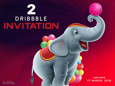 2 Dribbble Invitation