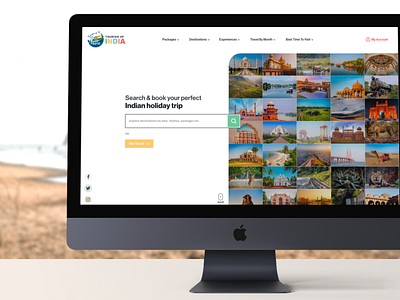 Tourism of India indiatravel minimalisticdesign tourism tourisminindia uidesign uiux website