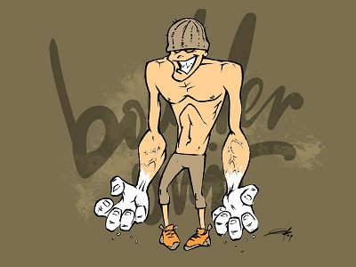 Boulder Unit cartoon character illustration t shirt