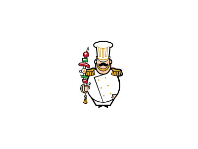 Chef cartoon chef illustration logo design vector