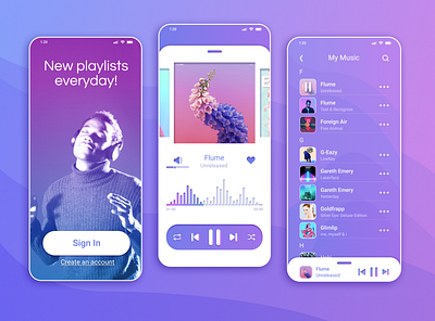 Audio player concept app audio design mobile music music player ui
