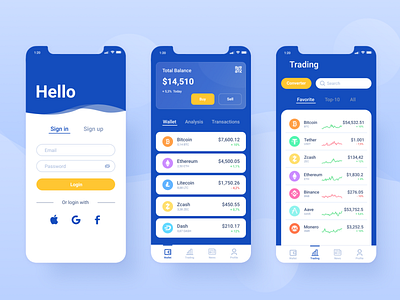 Crypto App analysis app card crypto design finance registration ui ux wallet