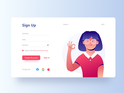 Sign Up page - Daily Ui 1