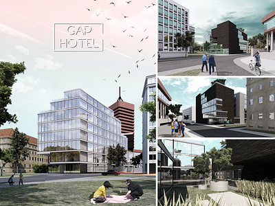 Gap Hotel architecture architecture design city illustration illustration visualization