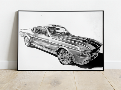 Hand drawing / mustang gt86