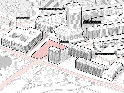 Perspective shot architecture architecture design city illustration graphic design illustration urban planning visualization