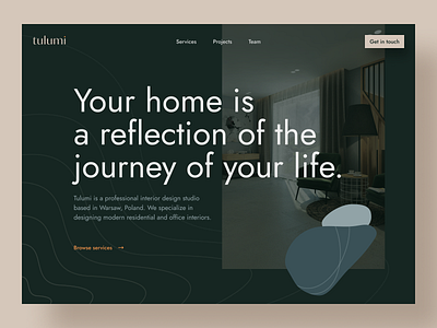 tulumi branding color palette design green interior landing page logo minimal typography ui ux visual design web web design website