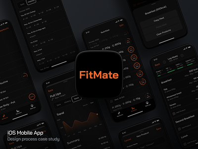 FitMate Case Study app case study exercise fit fitness fitness app gym health ios lifestyle mobile app training ui ux visual design workout