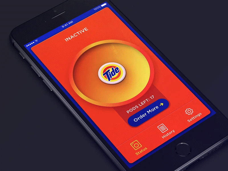 Tide Iot Spinner ae animation gif gradients ios iphone mobile app motion progress ui ux user inerface