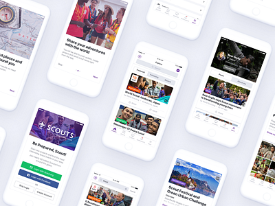 Scouts iOS case study design system feed interface design ios mobile app news details profile details ui user flow ux visual design