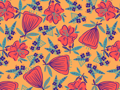 Colorful Flowers 03 colorful design flowers illustration pattern pattern art pattern design patterns surface pattern surface pattern design tb textile textile pattern
