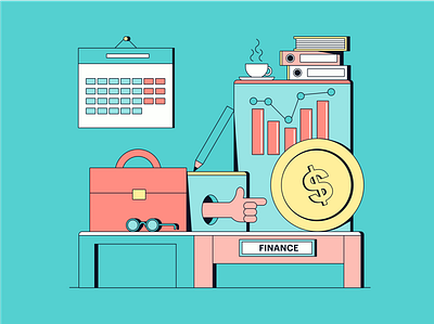 Building an effective team business design finance flat illustration vector