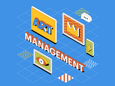 Art Management art art direction artist business design digital illustration isometric management skillbox vector