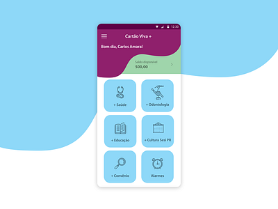 Cartão Viva + design interface mobile ui ux