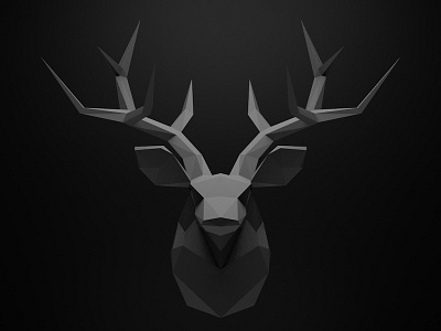 Stag wallpaper c4d cinema lowpoly stag wallpaper
