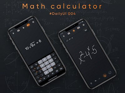 Math calculator. DailyUI 004