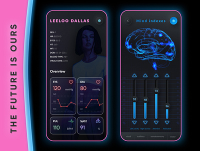 "Neuralink" app concept. Settings. DailyUI007 app concept daily ui daily ui 007 dailyui neomorphism neuralink