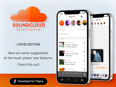 Soundcloud new features. Music player. Daily UI 009