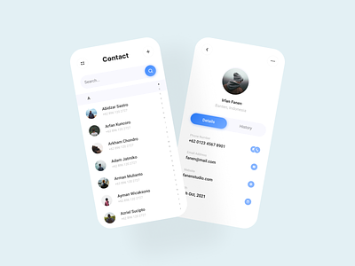 Contact Book designs, themes, templates and downloadable graphic elements  on Dribbble