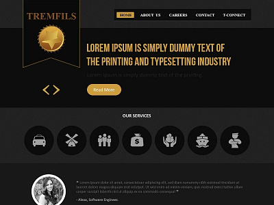 Web template for tremfils