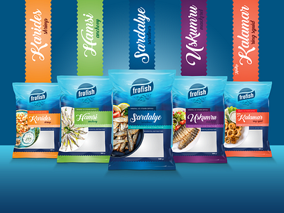 Frofish dondurulmuş ürün ambalaj tasarımları. brand branding design izmir package packagedesign packaging