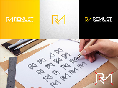 Remust Logo Design brand design drawing illustrator izmir logo