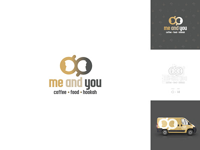 Meandyou Coffe Food Hookah brand branding design icon identity logo type typography vector