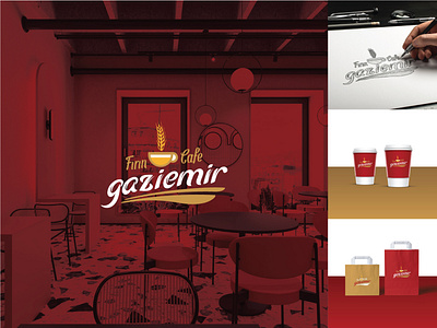 Gaziemir Fırın Cafe Logo & Branding Identity Design brand branding design identity illustration illustrator indesign logo type