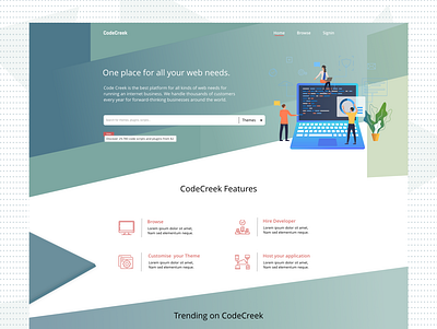 Code Creek design homepagedesign ui web