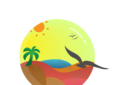 Sunny Beach design illustration illustrations logo logo design