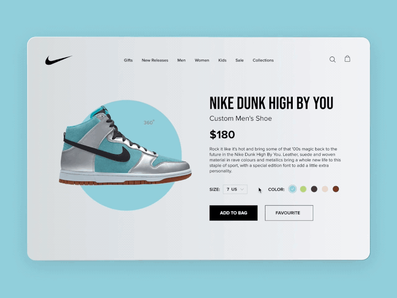 Nike Animated UI Redesign