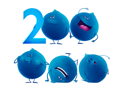 Blue Brothers bank blue bubble cartoon characters