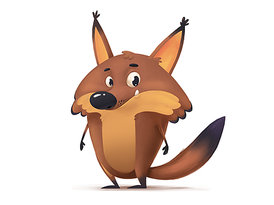 Fox Character brown cartoon character concept cute fox