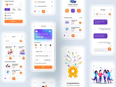 Horbax Online Learning App. adobe xd app app design application design illustration ios app learning learning app online learning ui ui design uidesign uiux