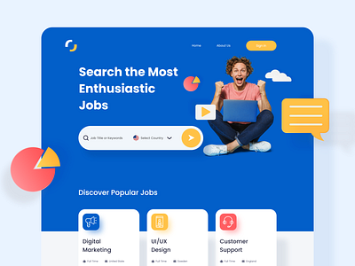 Ozii - Job Finder application branding design clean design clean ui colorful dribbble best shot homepage job job board job finder job finder website job list job seekers landing page minimalist popular shot ui ui ux web design website design