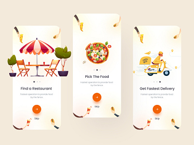 Foodko Food Delivery App - Onboarding Screens