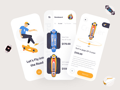 Skaty - Skateboard Shop App Concept adobe xd app app design ios app minimal minimal app shop skateboard skateboarding skateboards skater trendy ui ui ux ui design uidesign uiux ux ui ux design uxdesign